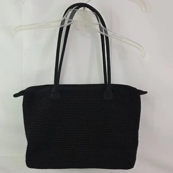 The SAK Elliot Lucca Collection Handback Black Crotchet Shoulder Bag Purse - Picture 3 of 15